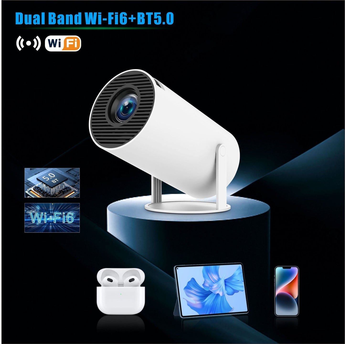 HY300 Pro Mini Projector | Portable HD Home Theater Experience