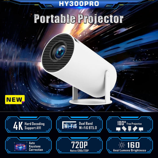 HY300 Pro Mini Projector | Portable HD Home Theater Experience